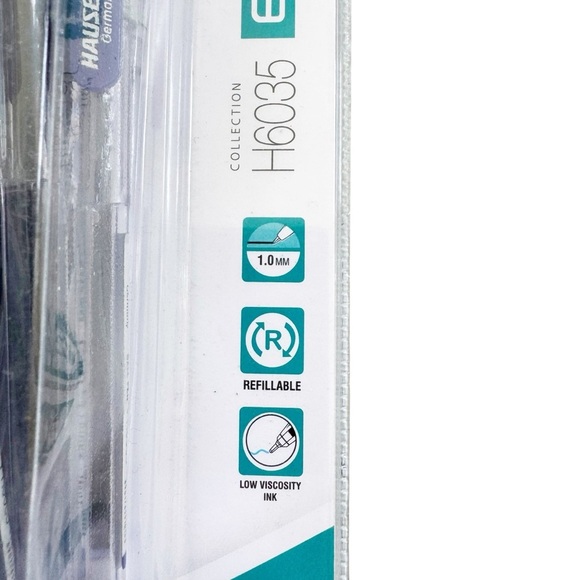 NEW 25 pcs. Hauser EON German Ball Pen BLUE 1.0mm Refillable Comfort Grip - Picture 9 of 10